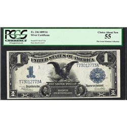 1899 $1 Black Eagle Silver Certificate Note Fr.236 PCGS Choice About New 55