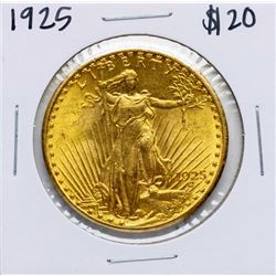 1925 $20 St. Gaudens Double Eagle Gold Coin