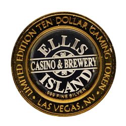 .999 Fine Silver Ellis Island Casino Las Vegas, NV $10 Limited Edition Gaming To