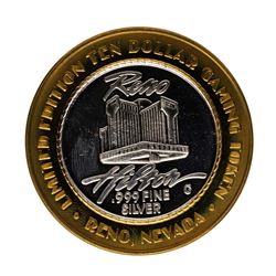 .999 Fine Silver Hilton Reno, Nevada $10 Limited Edition Gaming Token