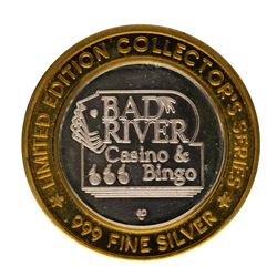.999 Fine Silver Bad River Casino $10 Limited Edition Gaming Token