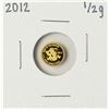 Image 1 : 2012 Lao Peoples Democratic Republic 1/2 Gram Dragon Gold Coin