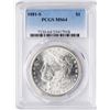 Image 1 : 1881-S $1 Morgan Silver Dollar Coin PCGS MS64
