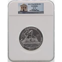 2011-P America the Beautiful Vicksburg 5 Ounce Silver Coin NGC SP70