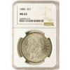 Image 1 : 1886 $1 Morgan Silver Dollar Coin NGC MS63