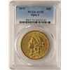 Image 1 : 1873 Open 3 $20 Liberty Head Double Eagle Gold Coin PCGS AU53