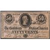 Image 1 : 1864 Fifty Cents Confederate States of America Note