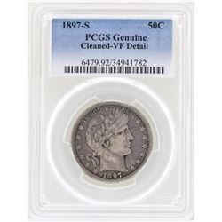 1897-S Barber Quarter Silver Coin PCGS VF Details