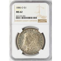 1886-O $1 Morgan Silver Dollar Coin NGC MS62