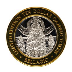 .999 Fine Silver Bellagio Las Vegas, Nevada $10 Limited Edition Gaming Token