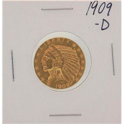 1909-D $5 Indian Head Half Eagle Gold Coin