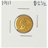 Image 1 : 1911 $2 1/2 Indian Head Quarter Eagle Gold Coin
