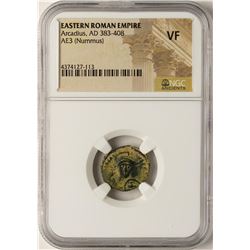 Arcadius, 383-408 AD Ancient Eastern Roman Empire Coin NGC VF