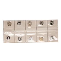 Lot of (10) Disney Mickey & Minnie Mouse Golfer 1/20 oz. .999 Fine Silver Coin R