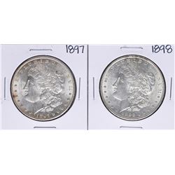 Lot of 1897-1898 $1 Morgan Silver Dollar Coins