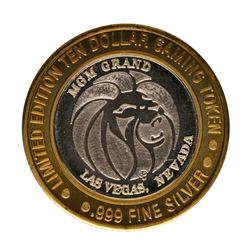 .999 Fine Silver MGM Grand Las Vegas, Nevada $10 Limited Edition Gaming Token