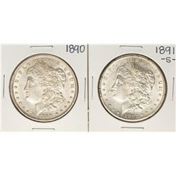Lot of 1890-1891-S $1 Morgan Silver Dollar Coins