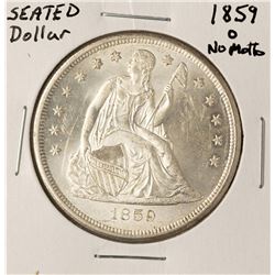 1859-O $1 No Motto Seated Liberty Silver Dollar Coin