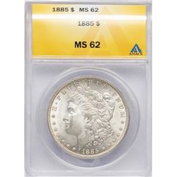 1885 $1 Morgan Silver Dollar Coin ANACS MS62