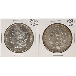 Lot of 1896-O & 1897-O $1 Morgan Silver Dollar Coins