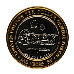 .999 Fine Silver Golden Gate Las Vegas, Nevada $10 Limited Edition Gaming Token