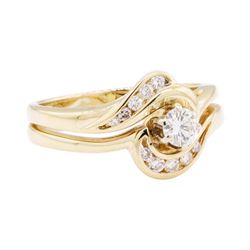14KT Yellow Gold 0.50 ctw Diamond Wedding Set