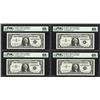 Image 1 : Lot of (4) Consecutive 1957A $1 Silver Certificate Notes PMG Superb Gem Unc. 68E