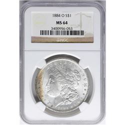 1884-O $1 Morgan Silver Dollar Coin NGC MS64