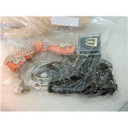 ASSORTED LOT - CHAIN, NECKLACE, ODD EARRINGS, & MORE