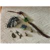 Image 1 : BAG OF ASSORTED - BEADED, ORIENTAL JADE, MEDAL, EARRINGS & MORE