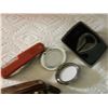 Image 3 : BAG OF ASSORTED - INCLUDES BELT BUCKLE & LEATHER CHAIN PURSE & MORE