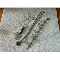 BAG OF ASSORTED JEWELRY - MAY HAVE SOME SILVER
