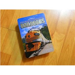 DVD COLLECTION - THE WORLD'S GREATEST RAIL ROADS 5 DISK SET WITH BOOK AND METAL BOX