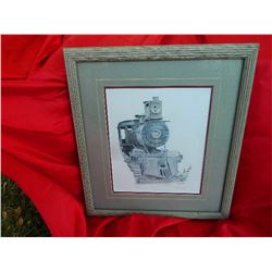FRAMED LIMITED EDITION PICTURE - TRAIN #5 - BY SALLY WHIBLEY