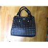Image 1 : PURSE FROM ESTATE - ?LA  EXPRESS? -  BLACK STUDDED AS-IS - SEE PICTURES