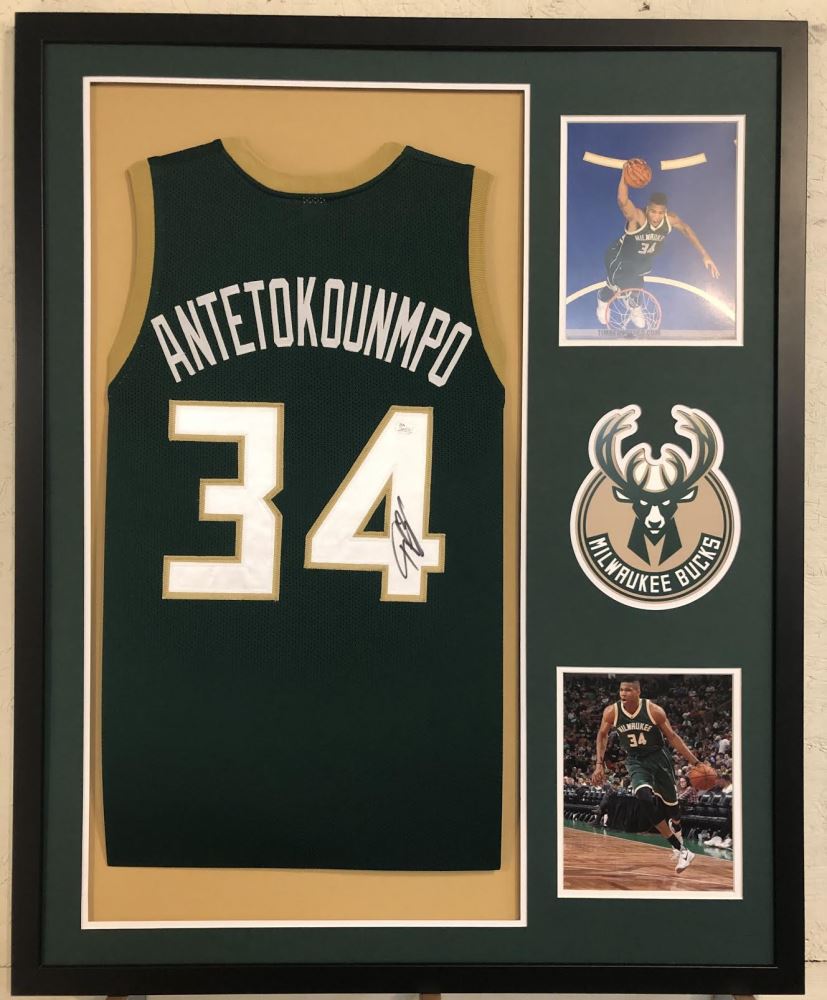 framed giannis jersey