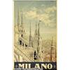 Image 1 : ORIGINAL C1930 ITALIAN RAIL TRAVEL POSTER MILAN M