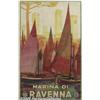 Image 1 : ORIGINAL C1930 ITALIAN RAIL TRAVEL POSTER RAVENNA