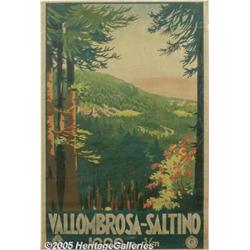 ORIGINAL C1930 ITALIAN RAIL TRAVEL POSTER(VALLOBR