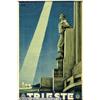 Image 1 : ORIGINAL C1930 ITALIAN RAIL TRAVEL POSTER (TRIEST