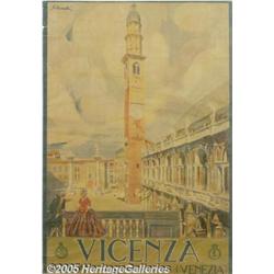 ORIGINAL C1930 ITALIAN RAIL TRAVEL POSTER9 (VENIC