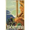 Image 2 : ORIGINAL C1930 ITALIAN TRAVEL POSTER TAORMINA Tao