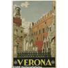 Image 1 : ORIGINAL C1930 ITALIAN RAIL TRAVEL POSTER VERONA 