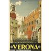 Image 2 : ORIGINAL C1930 ITALIAN RAIL TRAVEL POSTER VERONA 