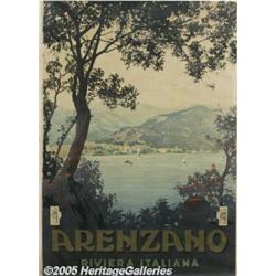 ORIGINAL C1930 RAIL TRAVEL POSTER ARENAZNO Arenza