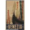 Image 1 : ORIGINAL C1930 ITALIAN RAIL TRAVEL POSTER VENICE 