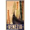 Image 2 : ORIGINAL C1930 ITALIAN RAIL TRAVEL POSTER VENICE 