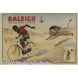 RALEIGH BICYCLES C1950 BRITISH ADVERTISING POSTER