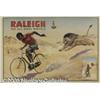 Image 1 : RALEIGH BICYCLES C1950 BRITISH ADVERTISING POSTER