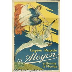 ALCYON BICYCLES C1920 ADVERTISING POSTER Alcyon B